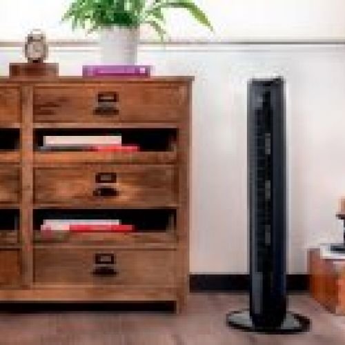 Ventilador de torre con mando a distancia