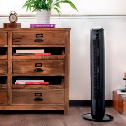 Ventilador de torre con mando a distancia